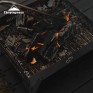 Outdoor Stainless Steel Fire Pit, Camping BBQ Fire Rack, Portable Foldable Fire Stove for Heating & Camping MT-6-LT