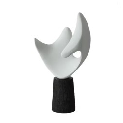 Resin Handicrafts Creative Black and White Abstract Sculpture Abstract Hollowed-out Statue Home Decoration Accessories
