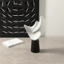 Resin Handicrafts Creative Black and White Abstract Sculpture Abstract Hollowed-out Statue Home Decoration Accessories
