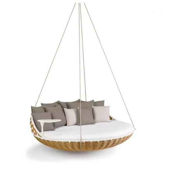 Outdoor Large Hammock Hammock Round Bed Rattan Bed Rocking Chair Adult Balcony Garden Double Hanging Chair Bird's Nest Leisure