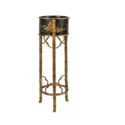 YFY Solid Wood Gold-Plated Tall Long-Legged Flower Pot Stand Storage Rack Floor Stand