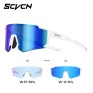 Cycling Photochromic Colorful Sunglasses, Professional Running Glasses for Men & Women, Outdoor Sports Mountain Bike Windproof Goggles